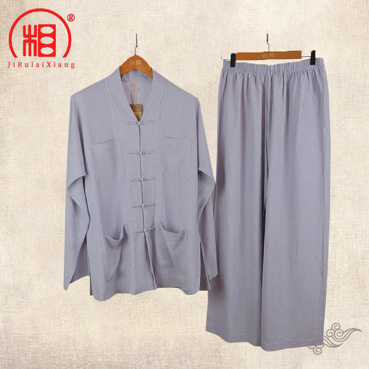 【相牌僧服旗舰店】汉麻僧服短卦夏季布扣小褂和尚衣男女师傅同款 商品图4