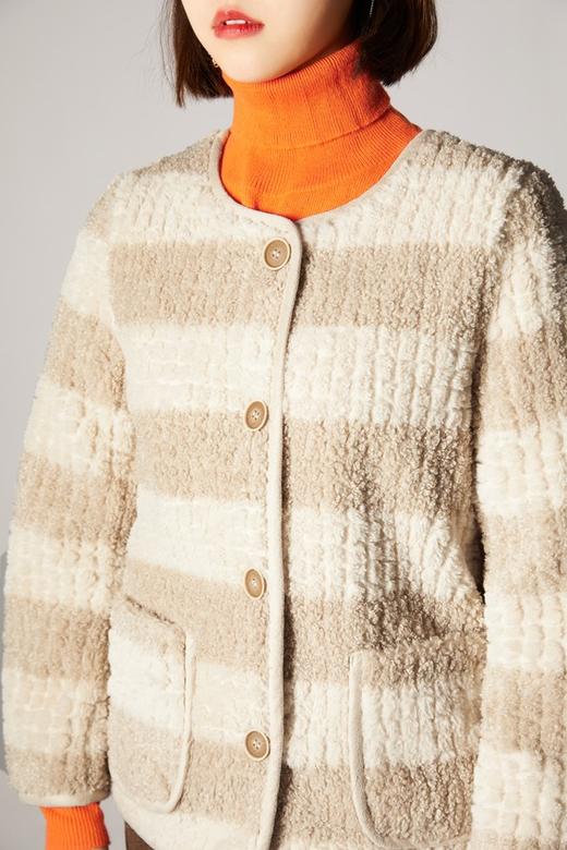 LNNNS 毛绒感条纹外套 10554 商品图3