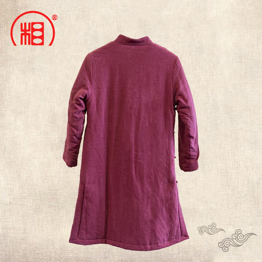 【相牌僧服旗舰店】木棉斜襟居士服女中长款唐装秋冬加厚盘扣复古 商品图3