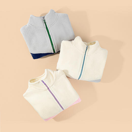 MZ-1001Q00130童装儿童摇粒绒外套男童女童2022秋冬颗粒绒卫衣中小童双面绒童装 商品图1