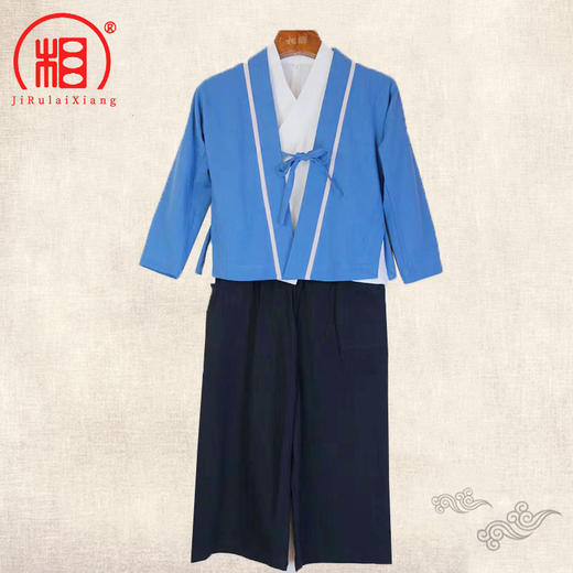 【相牌僧服旗舰店】全棉儿童汉服女 三件套 斜襟 禅修服 民族服装 商品图1