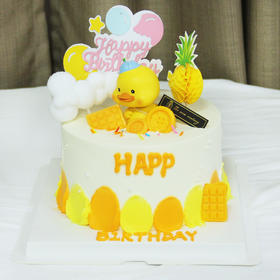 【鲜果蛋糕】快乐小鸭三层鲜果夹心蛋糕