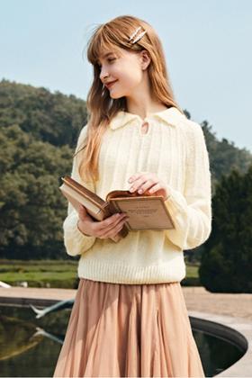 LED'IN 俏皮翻领套头衫 10215