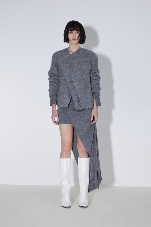 双门襟叠搭式毛呢外套 商品图0