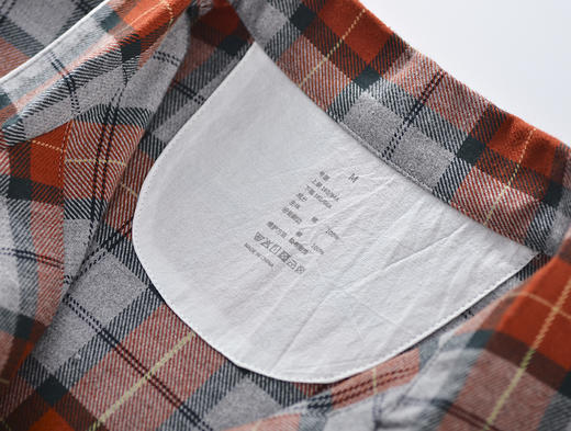 【法兰绒格纹家居服】法兰绒家居服全棉家居服格纹格子情侣睡衣秋冬加厚 商品图9