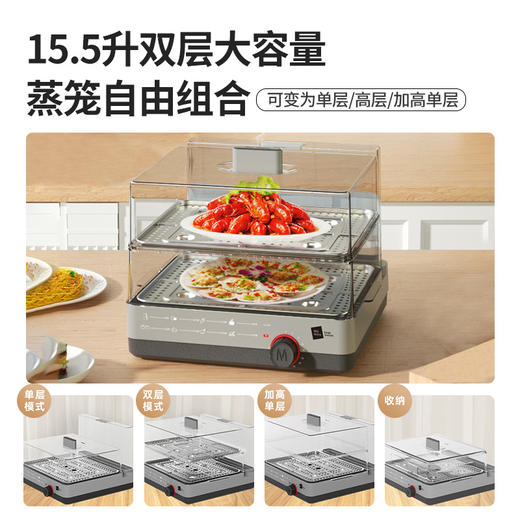 德国米技电蒸箱Miji FS-S615A多功能家用蒸锅多层蒸汽原蒸机蒸菜 商品图3