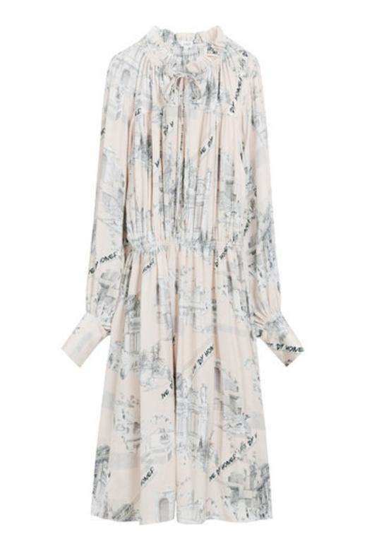 LILY 度假风抽绳印花长款连衣裙 9653 商品图6