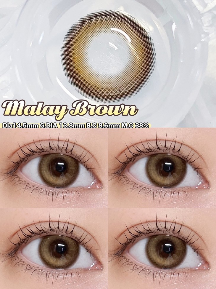 KIRAFAIRY年抛隐形眼镜 富贵金栗14.5mm 1副/2片-VVCON美瞳网8