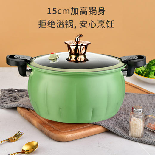 【设计感满满】新款多功能微压锅，8L大容量不粘燃气灶通用南瓜高压锅 商品图1