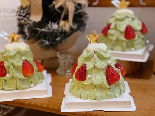 抹茶圣诞树 （草莓夹心）一鲜奶动物奶油蛋糕 商品图0