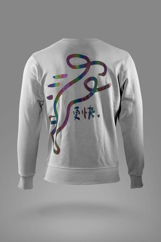 严素套头休闲棉卫衣，变快/更快，男女通用宽松日常枣红绿灰 商品图4