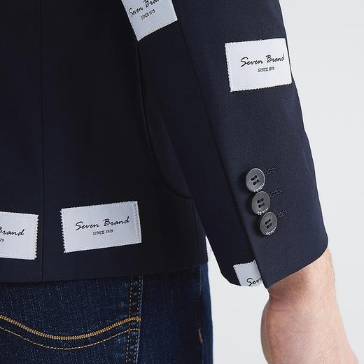 【特价】柒牌男士西装外套男春秋季韩版潮流帅气满身贴标修身西服单西	124C70010 商品图2