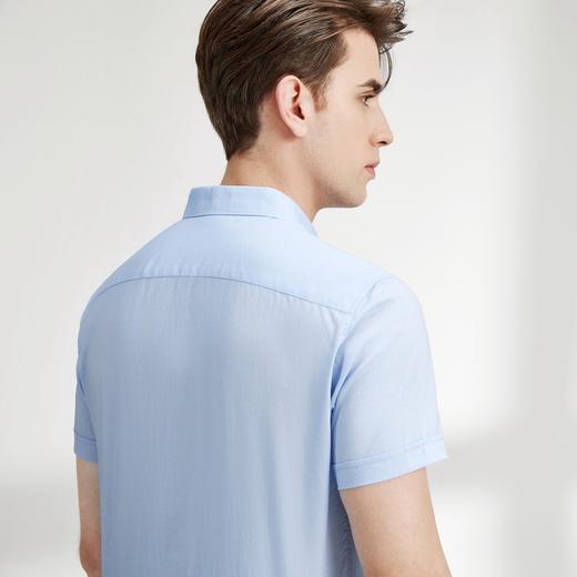 【含麻】柒牌衬衫男士夏季新款时尚潮流休闲男生翻领短袖衬衣	122A70940 商品图2