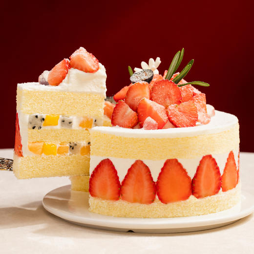 【想我了莓】5英寸草莓下午茶，香甜草莓加动物奶油。暖冬特惠。（yq赣州幸福西饼蛋糕） 商品图5