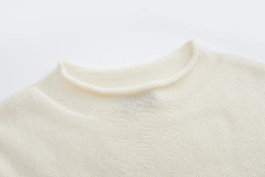 小高领短袖 白绒/紫绒 商品图2