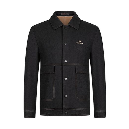 【特价】【含羊毛工装】柒牌毛呢夹克男冬季厚款时尚潮流翻领外套茄克衫	123D70310 商品图3