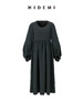 HIDEMI 节日系列轻礼服极简圆领高级灰灯笼袖连体裙 商品缩略图6