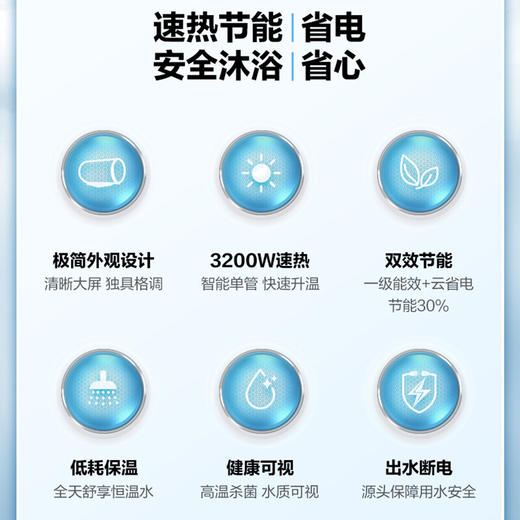 美的 F50-32DN5（HEY）电热水器 摩卡金 鸿蒙系列 商品图4