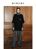 HIDEMI 节日系列美利奴羊毛极简廓形圆领中袖 黑色/灰色/巧克力色 商品缩略图4
