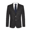 柒牌男士西服套装秋冬季韩版结婚新郎礼服格纹混纺西装两件套	123C70540 商品缩略图3