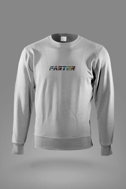 严素套头休闲棉卫衣，变快/更快，男女通用宽松日常枣红绿灰 商品图3