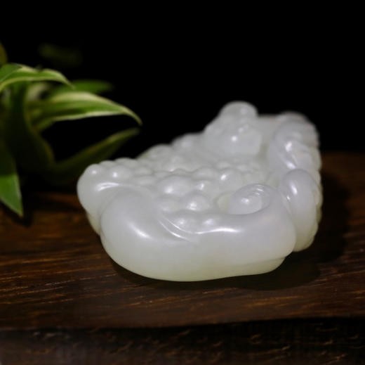 和田玉（白玉）籽料挂件--灵芝30.37g 商品图7