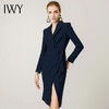 IWY/藏青色洋气长袖西装领韩版通勤名媛包臀裙223209Q1 商品缩略图0