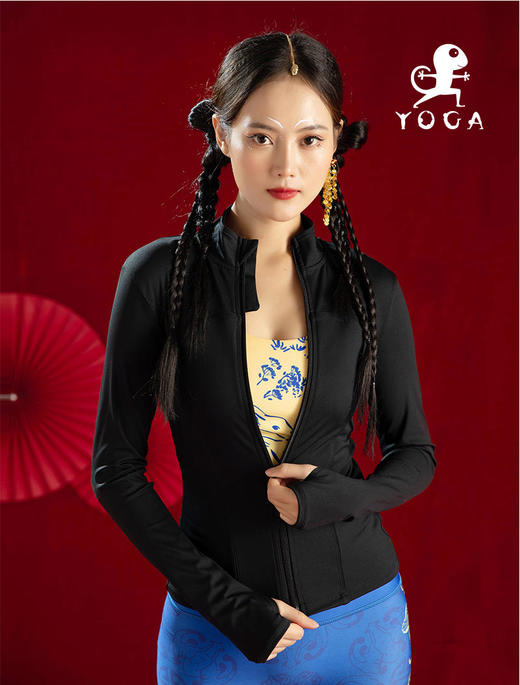 壁虎瑜伽【2212SY215】高弹修腰裸感拉链外套【5天发货】（无胸垫） 商品图0