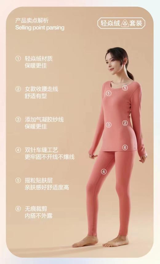 轻焱绒 保暖内衣三件套 369两套 商品图4