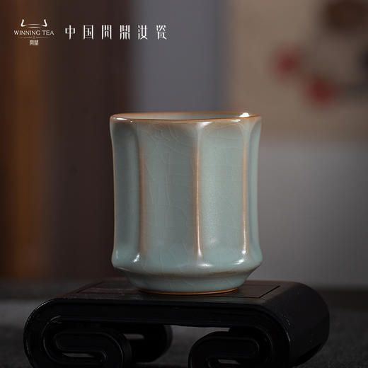 问鼎汝瓷天青辛丑棱线杯 商品图0