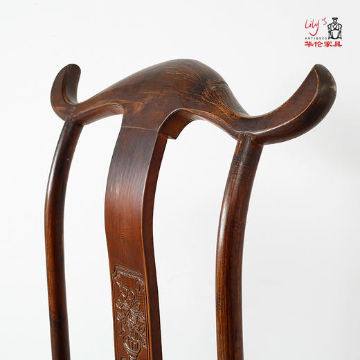 明清家具古玩老古董民间老货收藏老家具挂灯椅四出头椅/对 商品图2