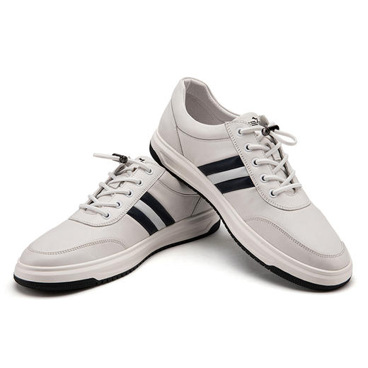 柒牌男士板鞋年春夏新款潮鞋子真皮圆头透气休闲鞋低帮男鞋子	122X70140 商品图0