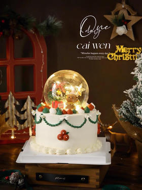 圣诞愿望水晶球02蛋糕