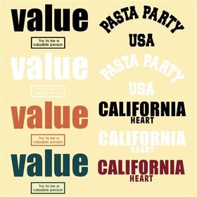 裁缝学苑 英文字母烫画贴卫衣高级转印衣服字母定做烫图a级白墨