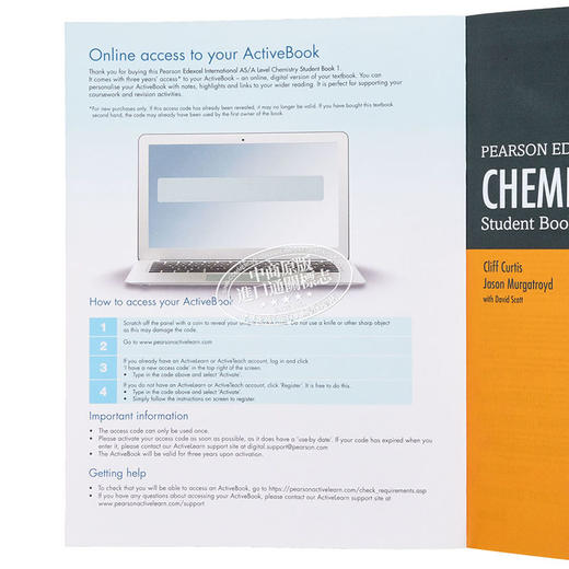 【中商原版】Pearson Edexcel International AS Level Chemistry 培生爱德思AS Alevel考试化学课本 英文原版进口教材 商品图3