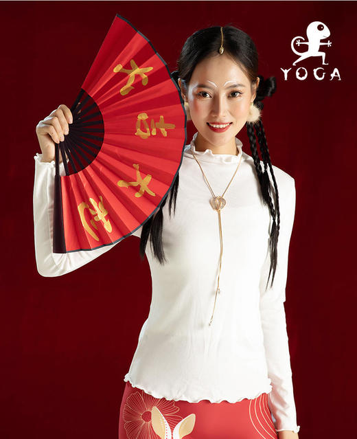 壁虎瑜伽【2212SY216】木耳边半高领长袖【5天发货】（无胸垫） 商品图0