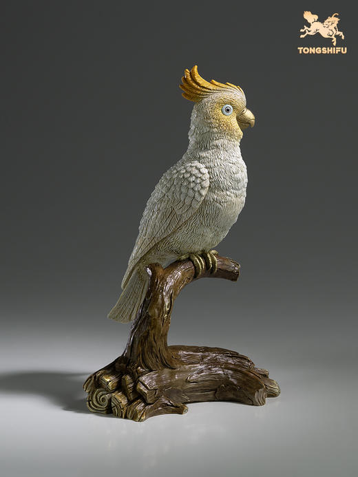 铜师傅 全铜摆件《铜师傅百鸟集》之葵花凤头鹦鹉 家居桌面饰品 商品图2