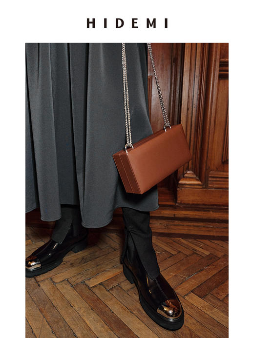 HIDEMI 节日系列拿铁红限定款box链条包 商品图3