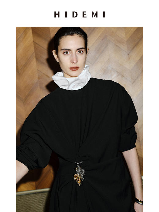 HIDEMI 节日系列设计感串珠葡萄胸针 金色/银色 商品图4