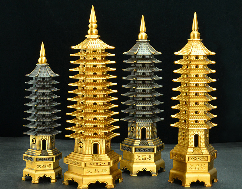 纯铜文昌塔摆件，旺文益智，学业事业