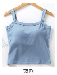 壁虎瑜伽【2212SY209】纯棉方领吊带背心【5天发货】（有胸垫） 商品图8