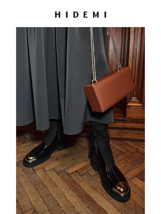 HIDEMI 节日系列金属头拼接切尔西厚底短靴 商品图6