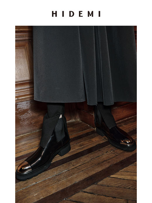 HIDEMI 节日系列金属头拼接切尔西厚底短靴 商品图8