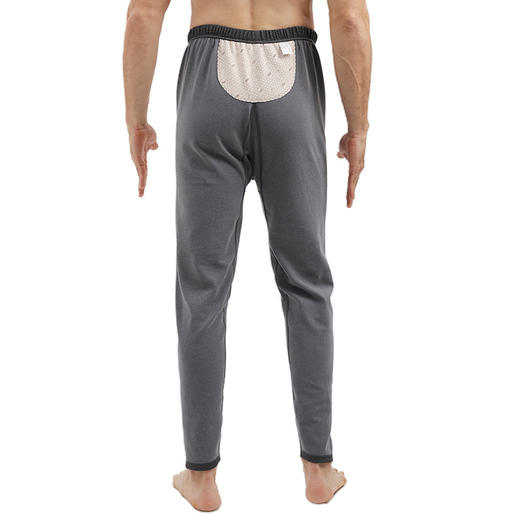 【DF】大码男装发热羊毛家居温变加厚双层贴片蚕丝打底保暖面毛裤加肥加大裤子棉裤 商品图4