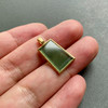 高冰种晴水绿翡翠平安无事牌18k黄金镶嵌 商品缩略图5