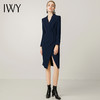 IWY/藏青色洋气长袖西装领韩版通勤名媛包臀裙223209Q1 商品缩略图3