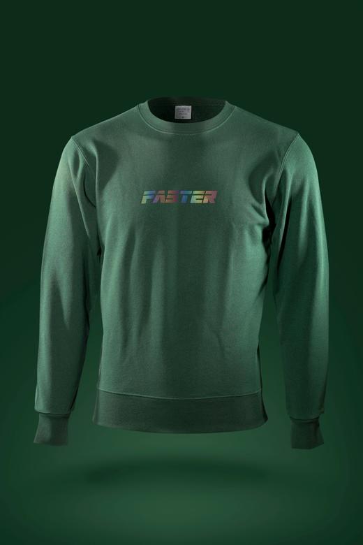 严素套头休闲棉卫衣，变快/更快，男女通用宽松日常枣红绿灰 商品图5