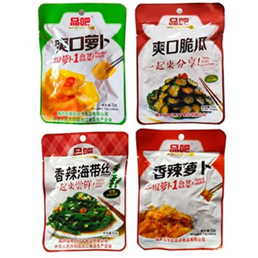 【6.9元5袋】品吧香辣海带丝/香辣萝卜/爽口萝卜/爽口脆瓜 商品图0