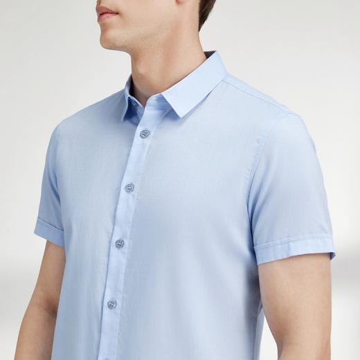 【含麻】柒牌衬衫男士夏季新款时尚潮流休闲男生翻领短袖衬衣	122A70940 商品图1