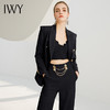IWY/高端洋气时尚套装黑色戗勃领西服外套女名媛个性显瘦套裤223216C1+P6 商品缩略图2